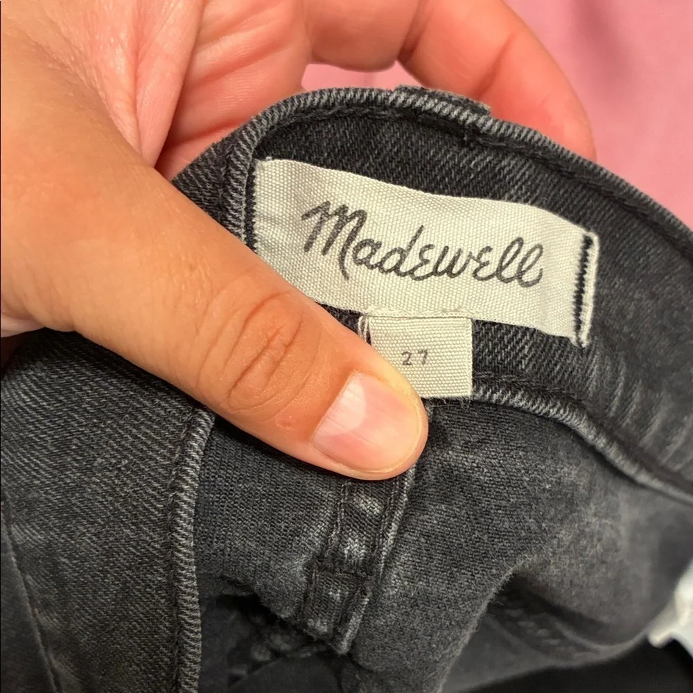 Madewell Charcoal Button-Fly Denim Shorts